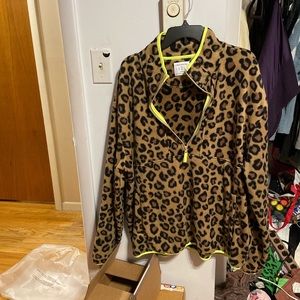 Leopard half zip